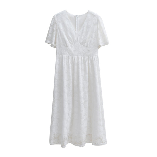 Summer V-neck Lace Short Dresses