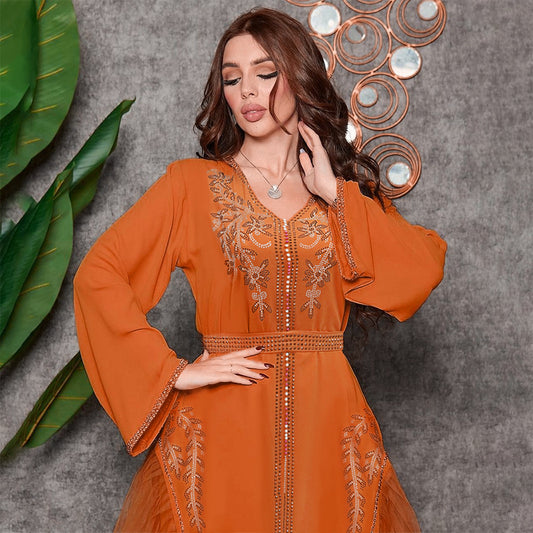 Middle Eastern Styled Diamond Beaded Dress