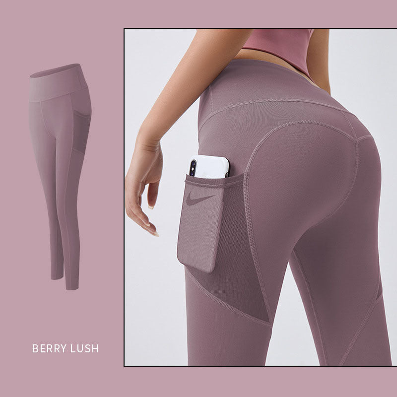 Stylish Yoga Jogging Legging Pants with Tummy Control and Cellphone Pocket