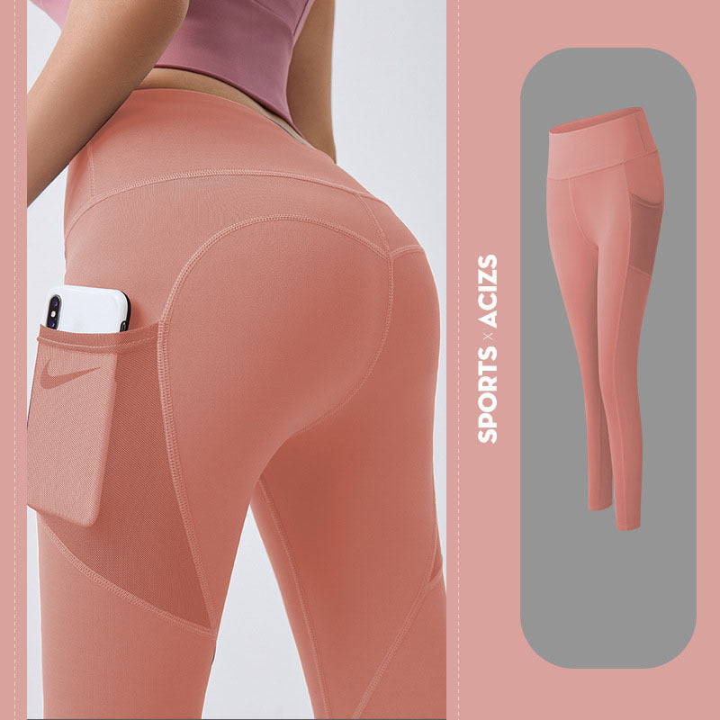 Stylish Yoga Jogging Legging Pants with Tummy Control and Cellphone Pocket