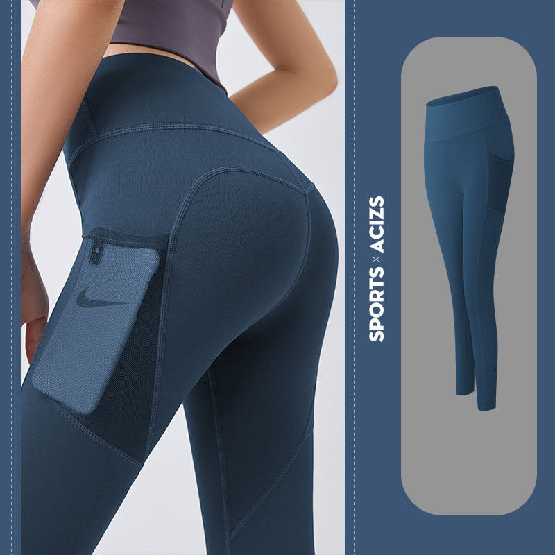 Stylish Yoga Jogging Legging Pants with Tummy Control and Cellphone Pocket