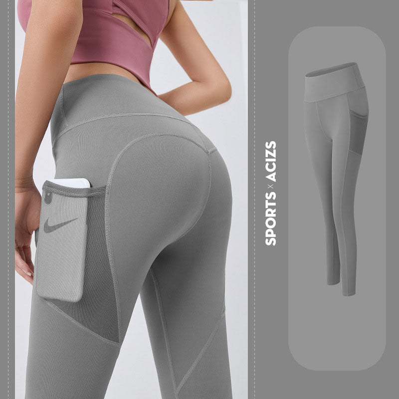 Stylish Yoga Jogging Legging Pants with Tummy Control and Cellphone Pocket