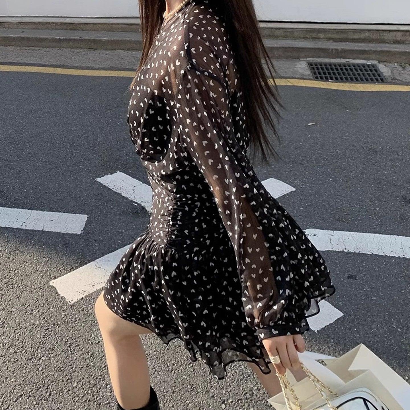 Elegant French Style Waist enhancing Short Dress
