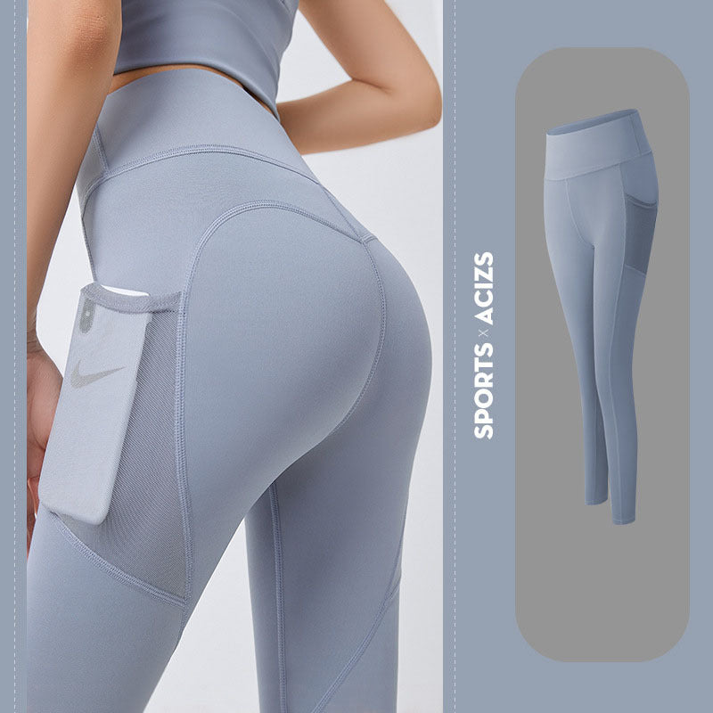 Stylish Yoga Jogging Legging Pants with Tummy Control and Cellphone Pocket