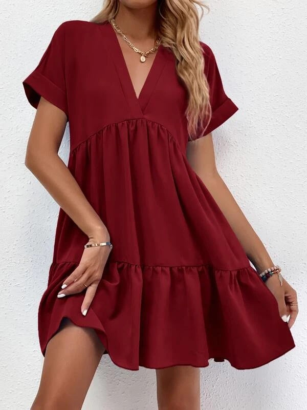 Trendy Summer Casual Sweet Ruffled Dresses