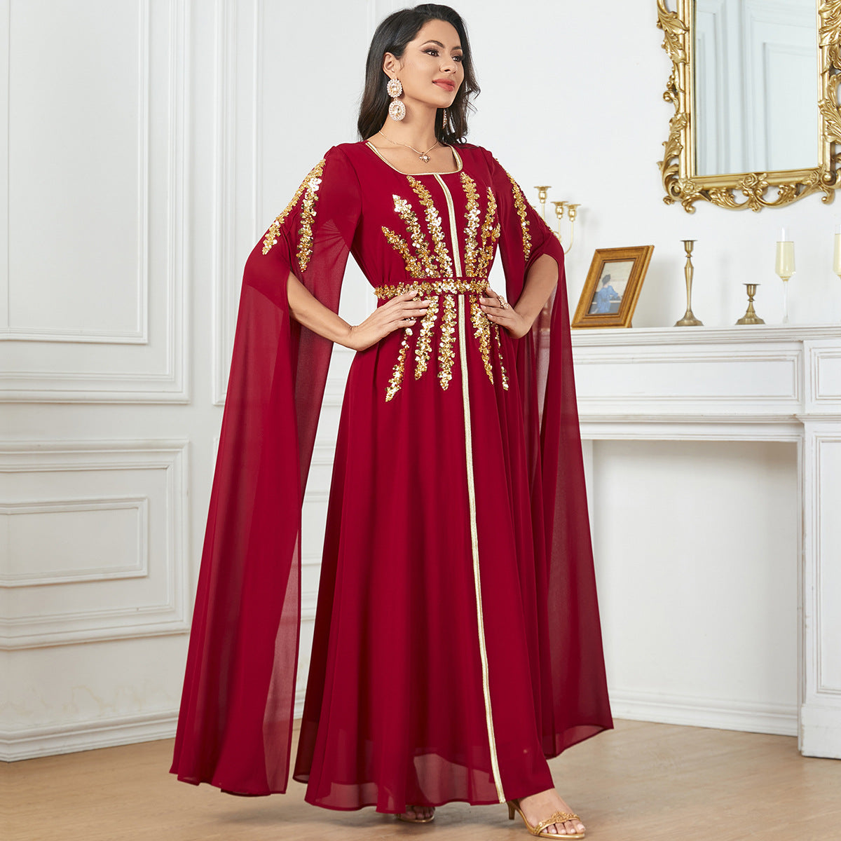Dubai Style Long Sleeve Dress