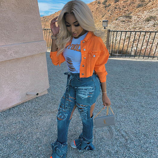 Trendy Casual Denim Jacket