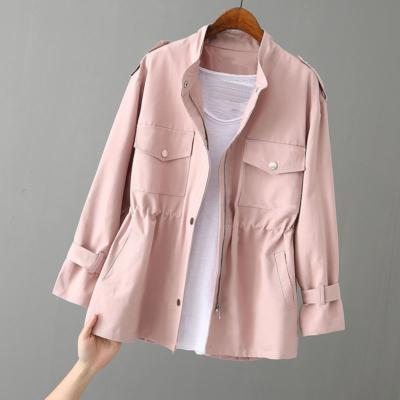 Sleek Ladies Waist Defining Trench Coat