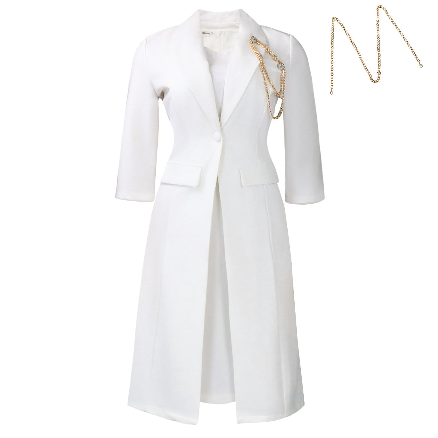 Slim-fit Solid-color Winter Suit and Dress