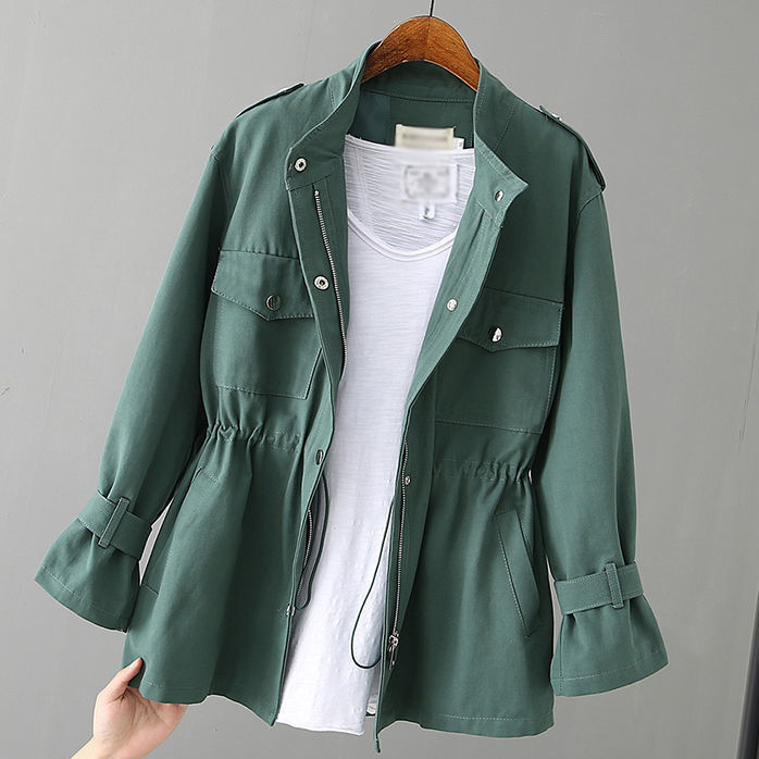Sleek Ladies Waist Defining Trench Coat