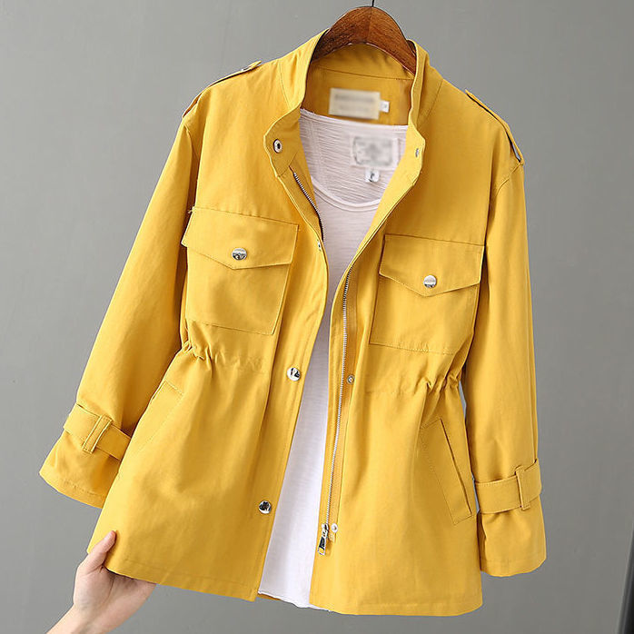 Sleek Ladies Waist Defining Trench Coat