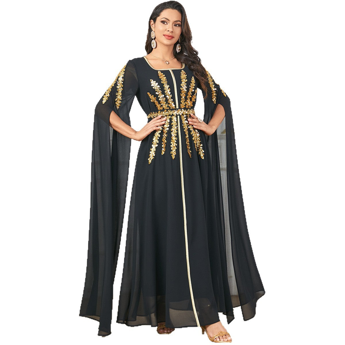 Dubai Style Long Sleeve Dress