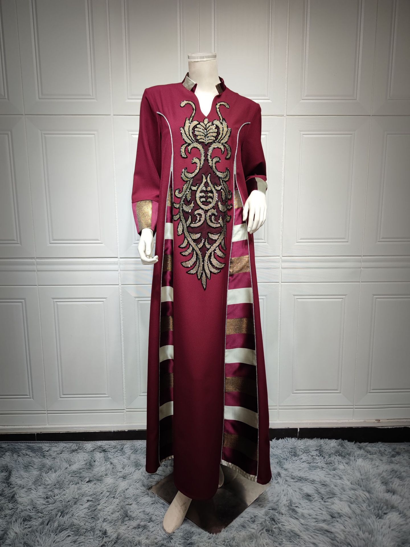Middle Eastern Style Embroidered Long Dress