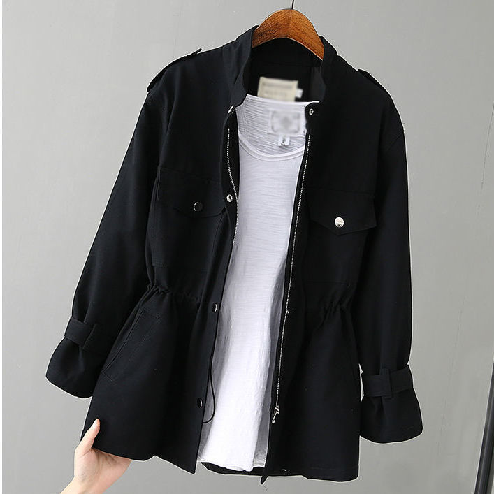 Sleek Ladies Waist Defining Trench Coat