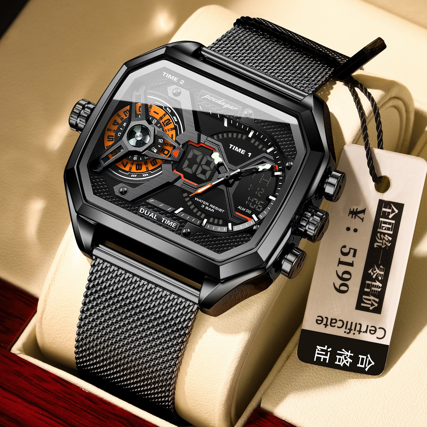 Sleek Multifunctional Waterproof Luminous New Men's Watch