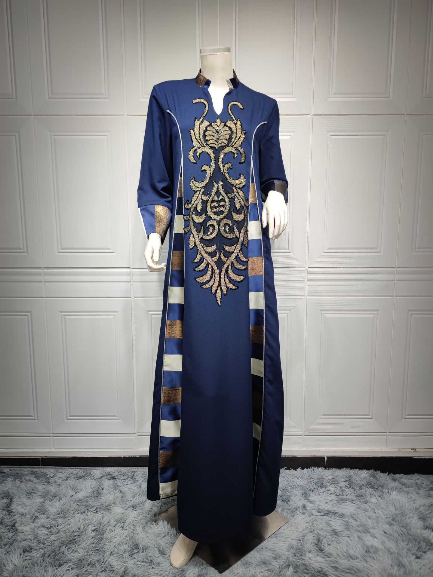 Middle Eastern Style Embroidered Long Dress