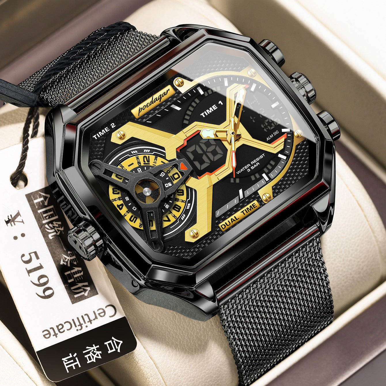 Sleek Multifunctional Waterproof Luminous New Men's Watch