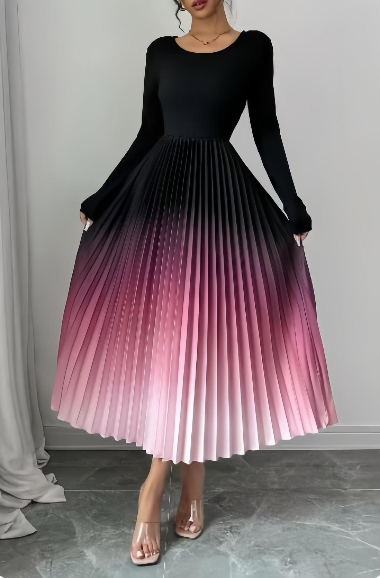 European And American Style Ombre Dress