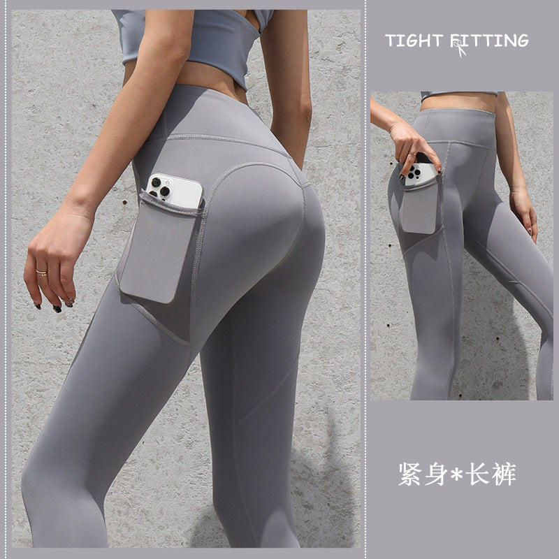 Modern Seamless Push Up High Waist Legging pants With Cellphone Pockets