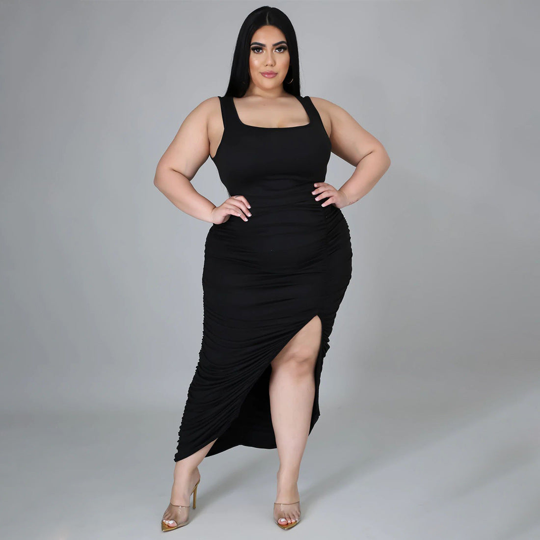 New Styled Sleeveless Slim-fit Pleated Dress
