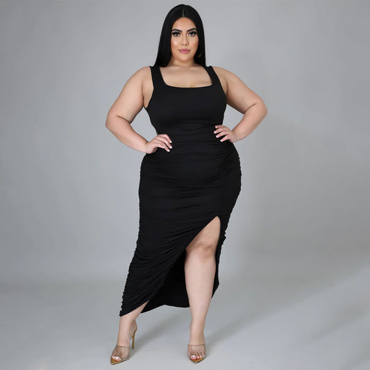 New Styled Sleeveless Slim-fit Pleated Dress