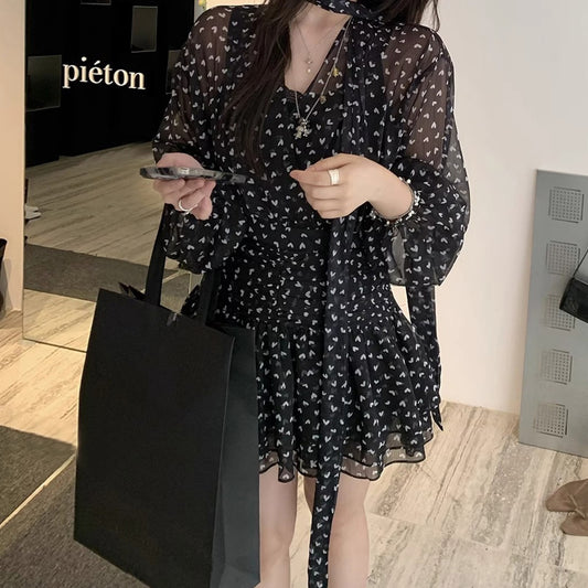 Elegant French Style Waist enhancing Short Dress