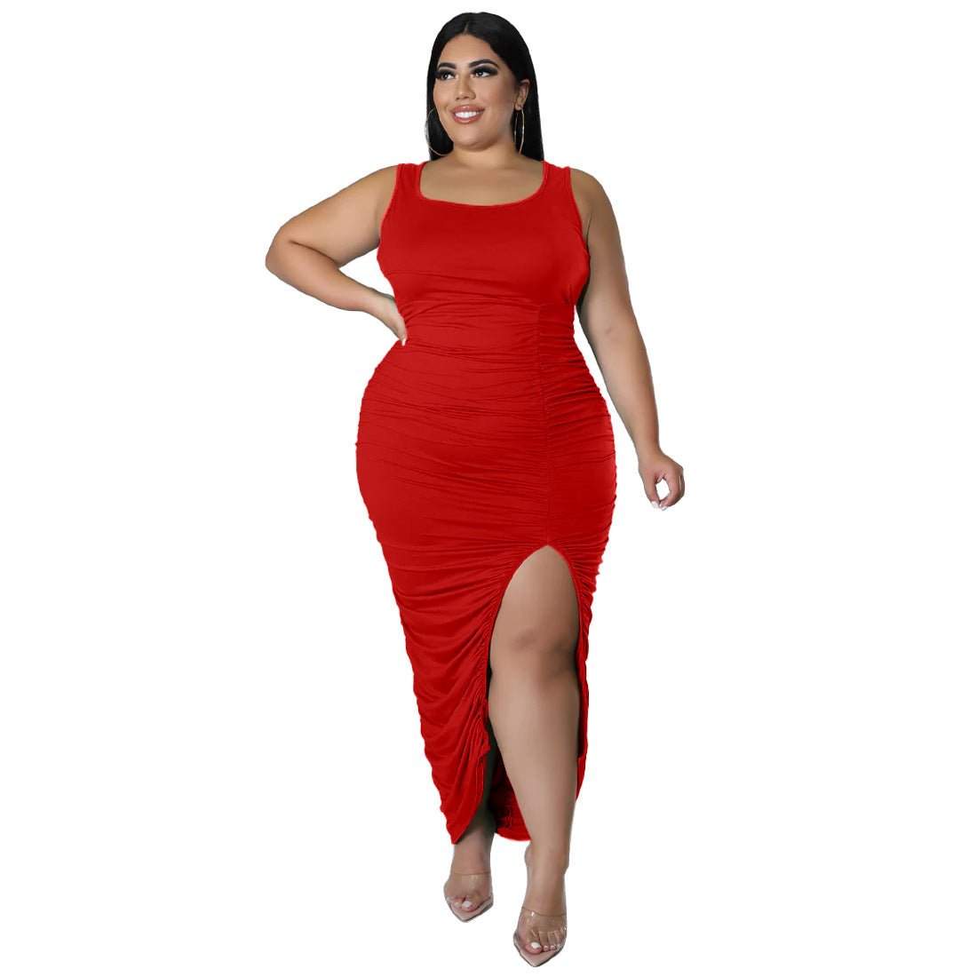 New Styled Sleeveless Slim-fit Pleated Dress