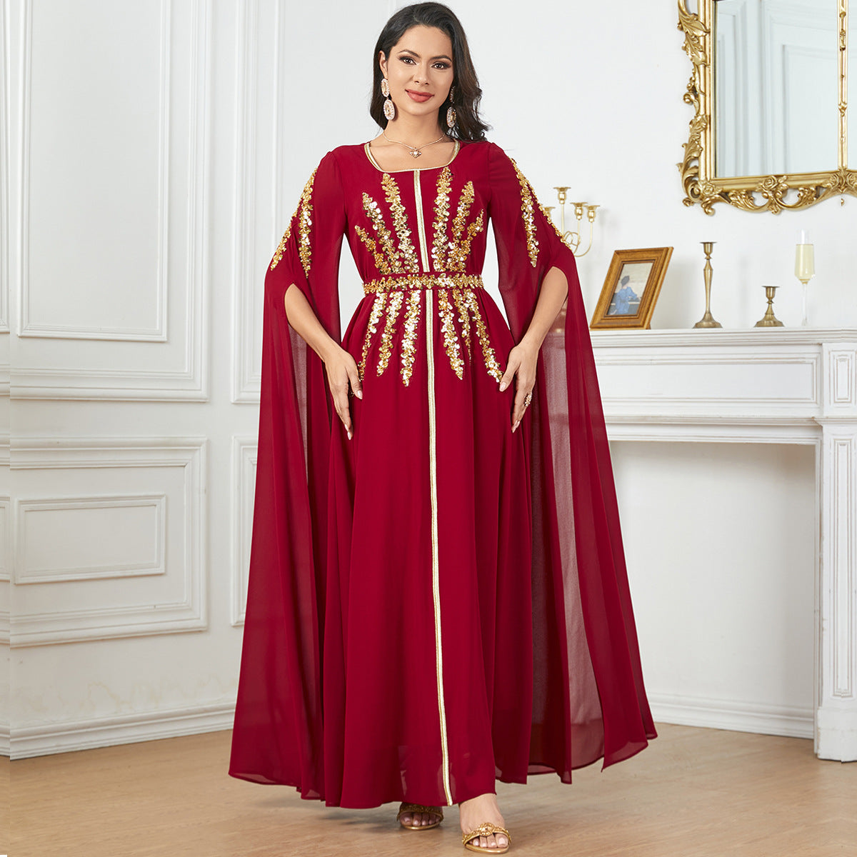 Dubai Style Long Sleeve Dress