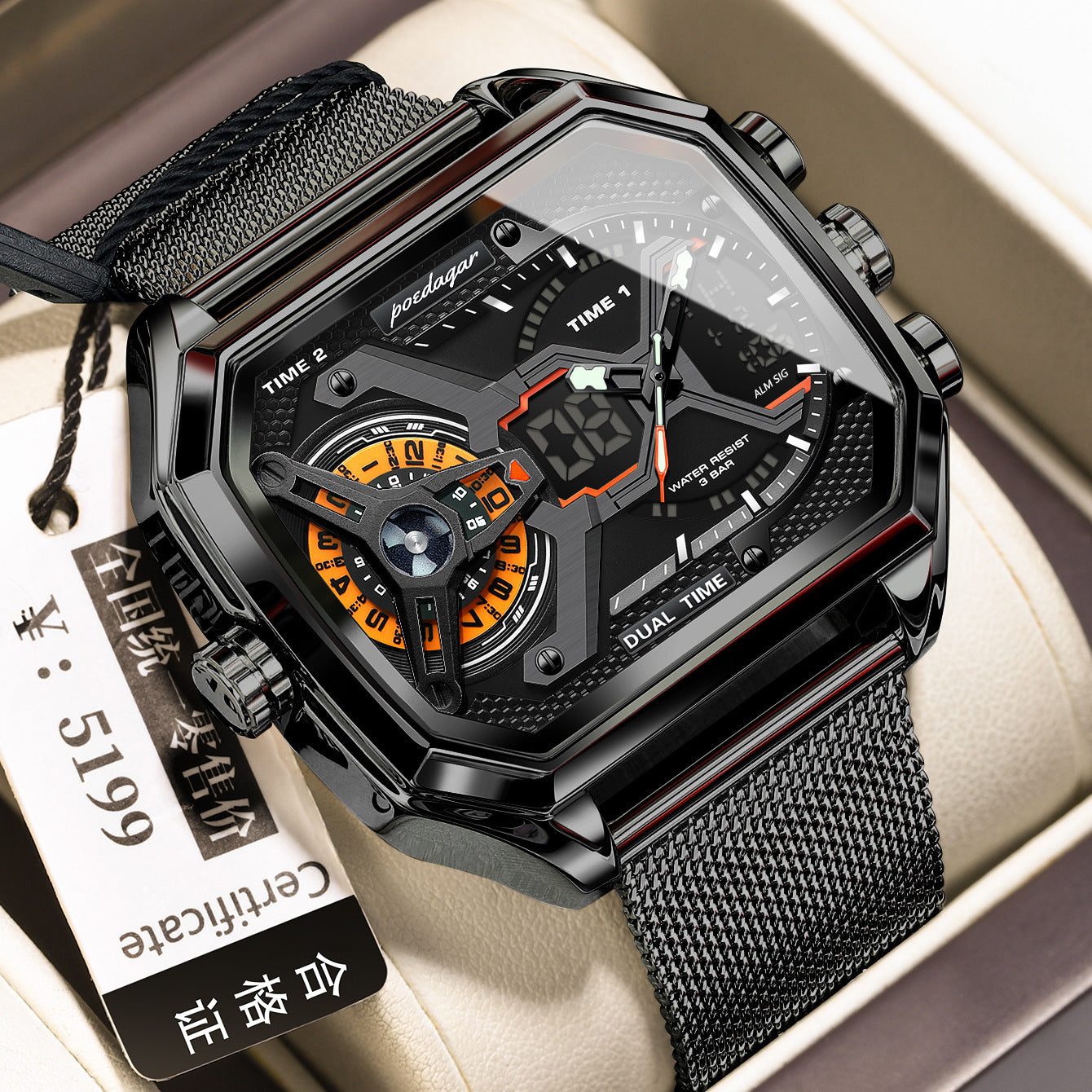 Sleek Multifunctional Waterproof Luminous New Men's Watch