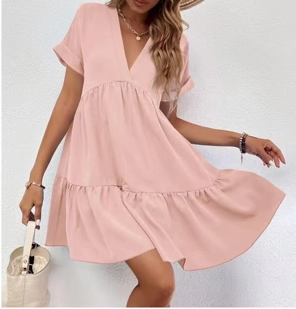 Trendy Summer Casual Sweet Ruffled Dresses
