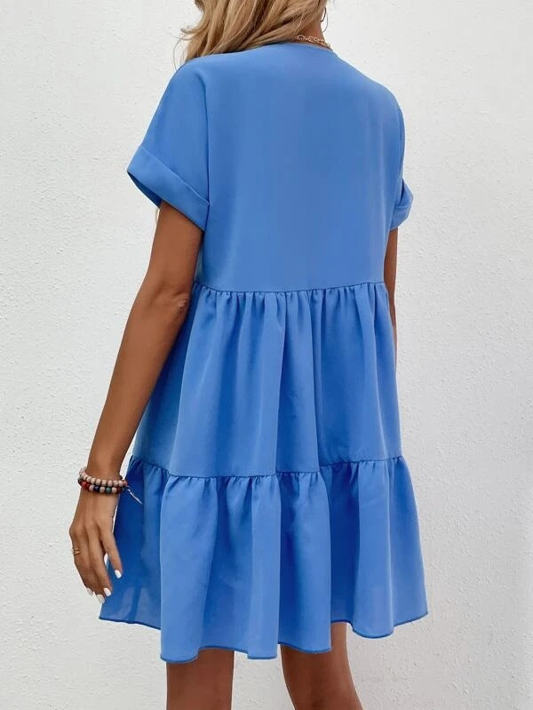 Trendy Summer Casual Sweet Ruffled Dresses