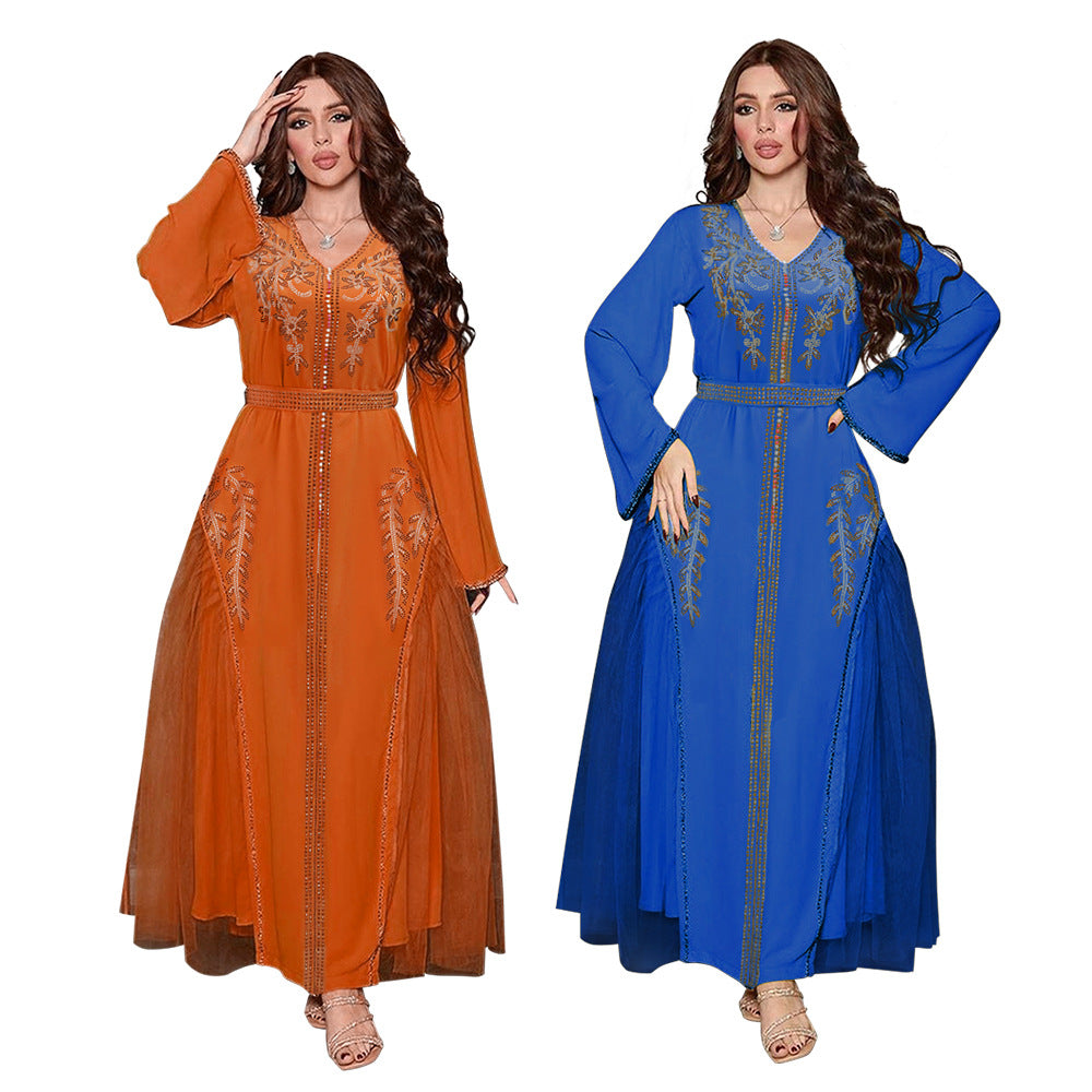 Middle Eastern Styled Diamond Beaded Dress