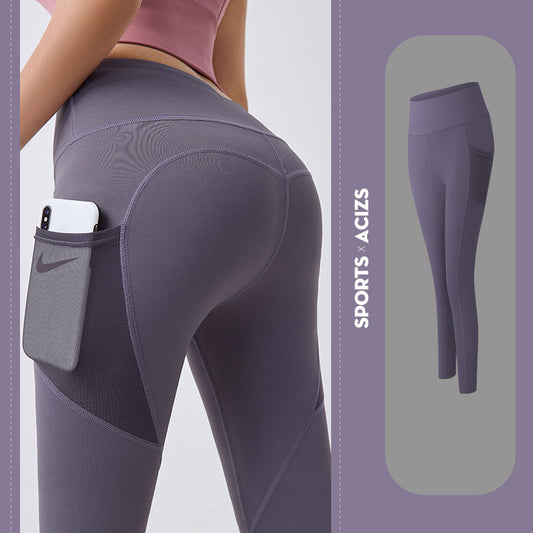 Stylish Yoga Jogging Legging Pants with Tummy Control and Cellphone Pocket