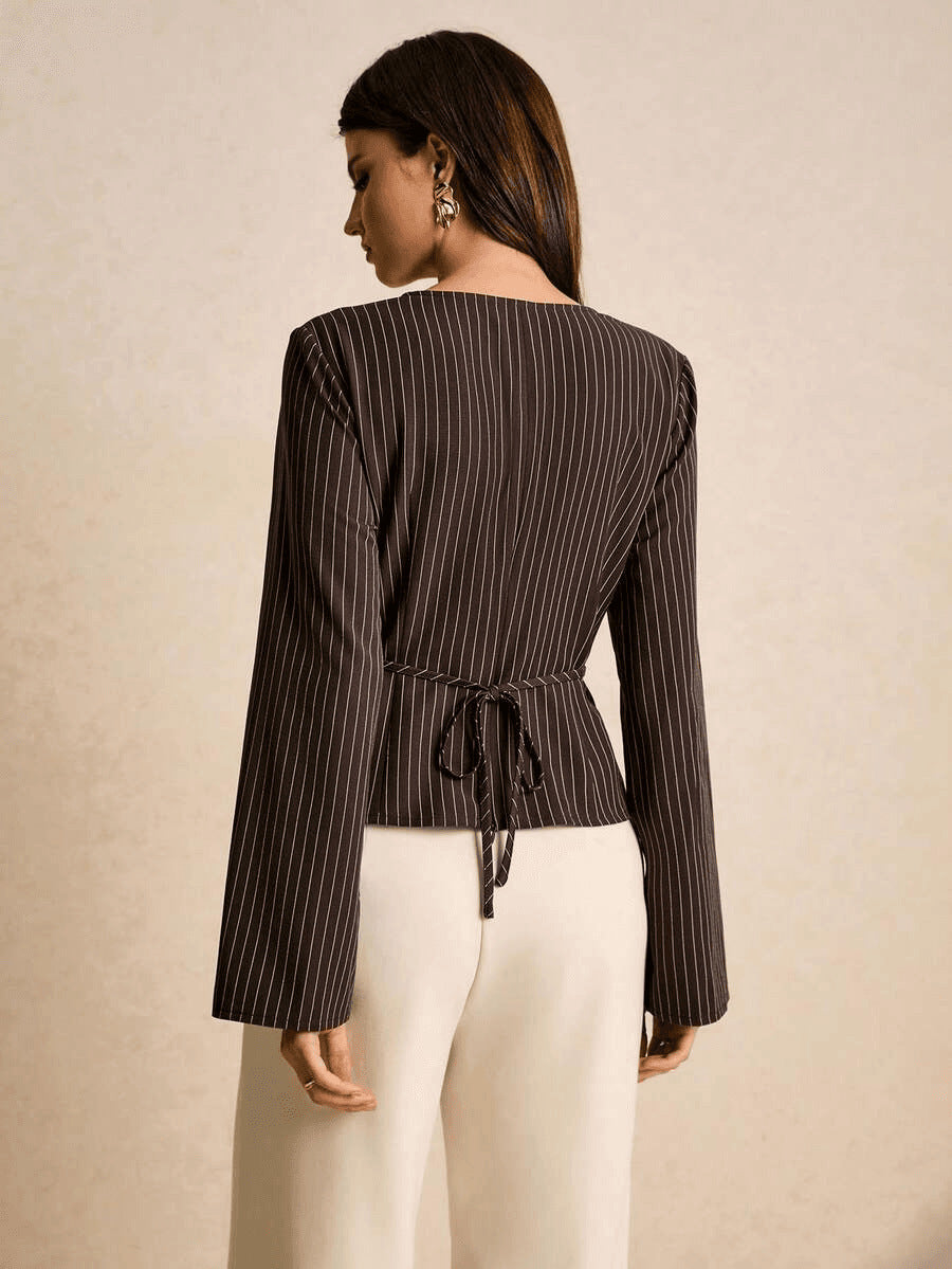 Elegant Autumn Striped Shirt