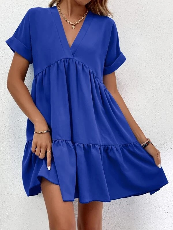 Trendy Summer Casual Sweet Ruffled Dresses
