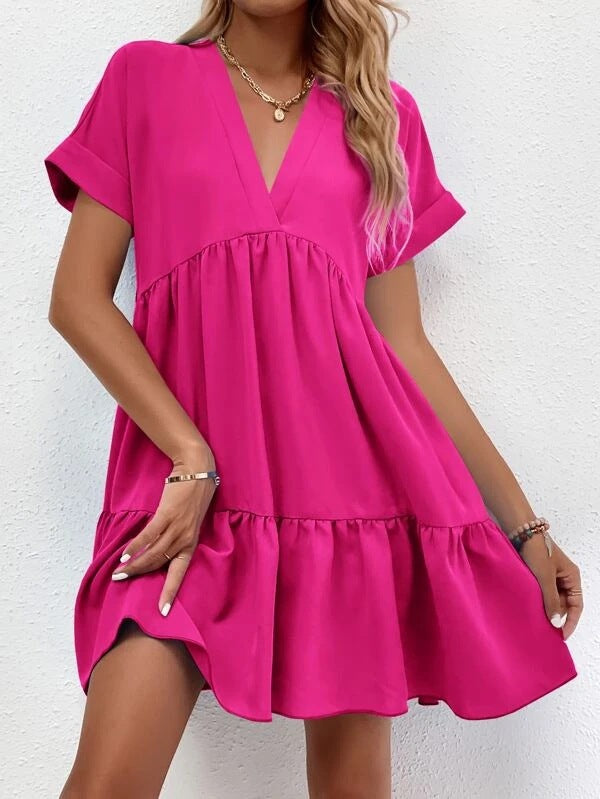 Trendy Summer Casual Sweet Ruffled Dresses