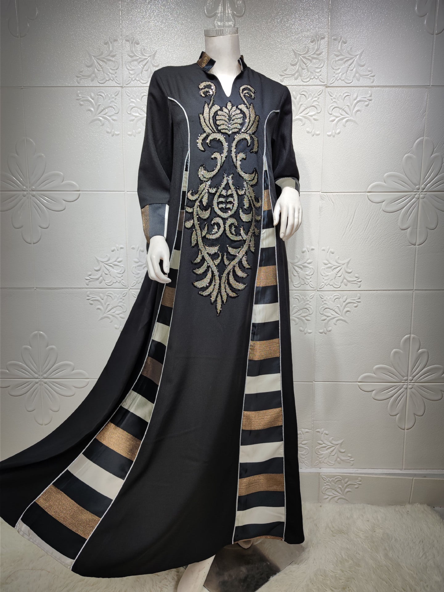 Middle Eastern Style Embroidered Long Dress