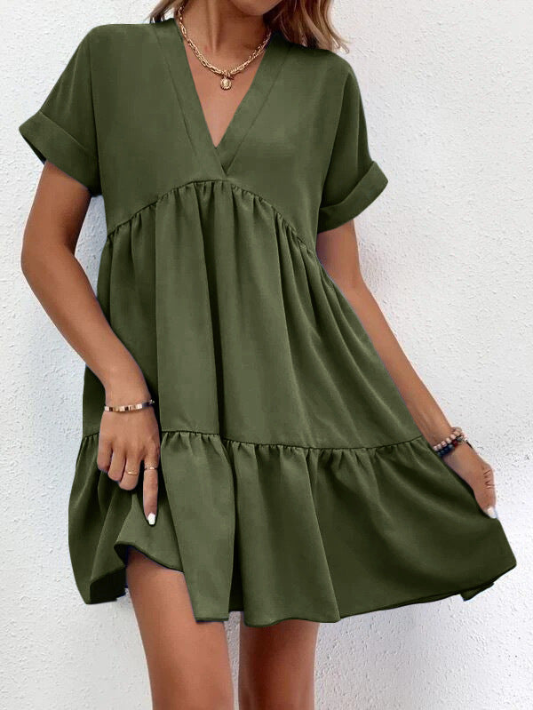 Trendy Summer Casual Sweet Ruffled Dresses