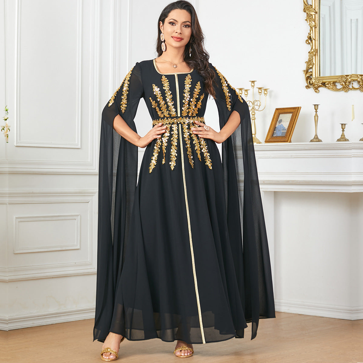 Dubai Style Long Sleeve Dress