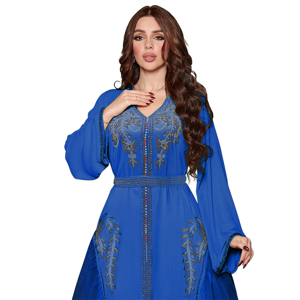Middle Eastern Styled Diamond Beaded Dress