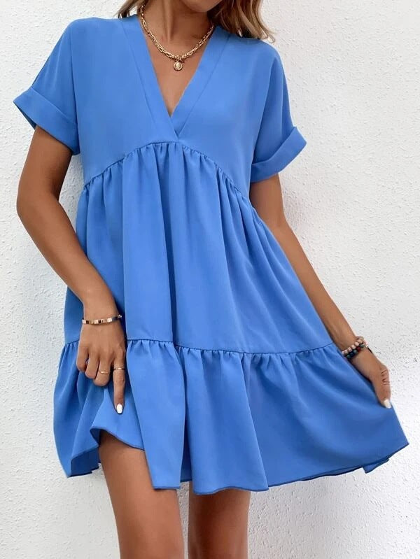 Trendy Summer Casual Sweet Ruffled Dresses