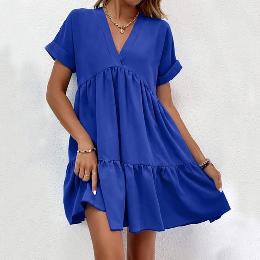 Trendy Summer Casual Sweet Ruffled Dresses