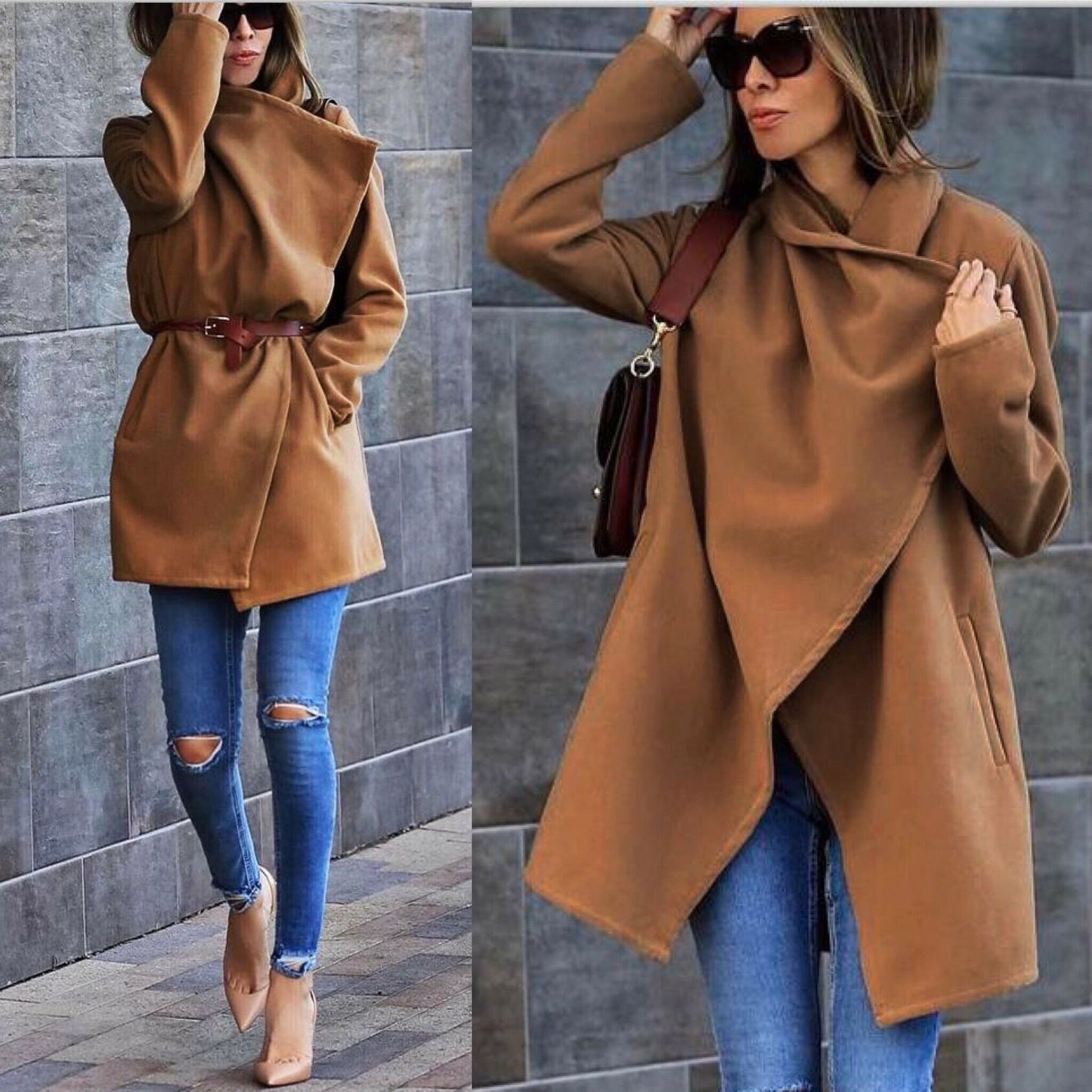 Women's Cross Styled Mid-length Coat